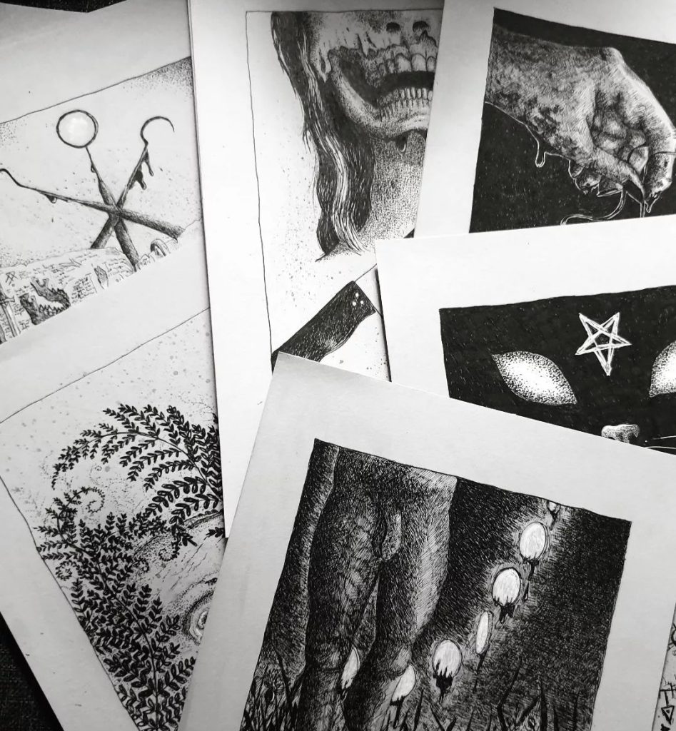 Illustrationer till Frida Windelheds kommande novellsamling. 